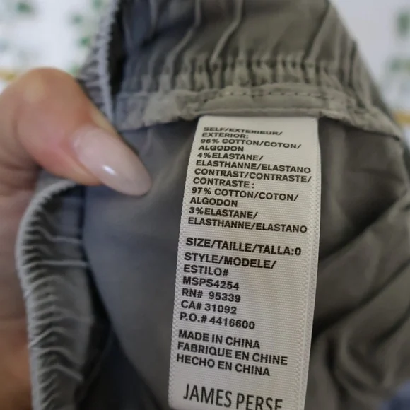 James Perse Gray Athletic Shorts Lightweight Drawstring